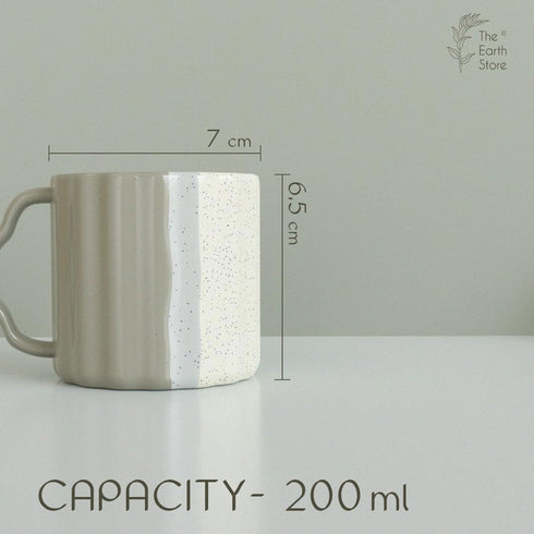 Tritone Grey Frontier Tea Cup Set of 6 - The Earth Store - Cup Sets